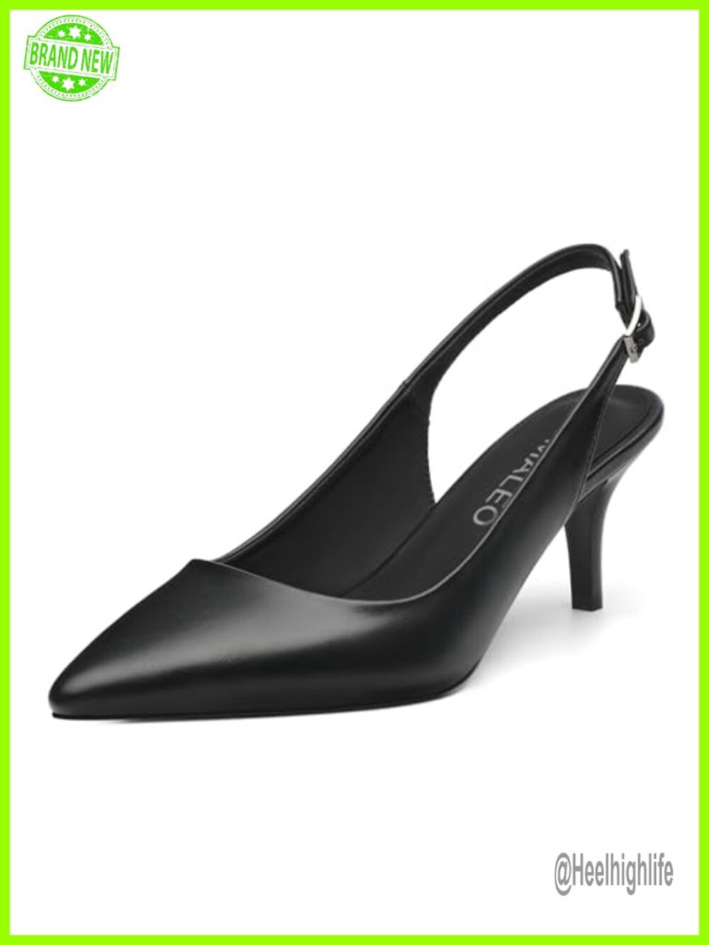 Kitten Heels Pointed Toe Slingback Pumps 2.5 Inch